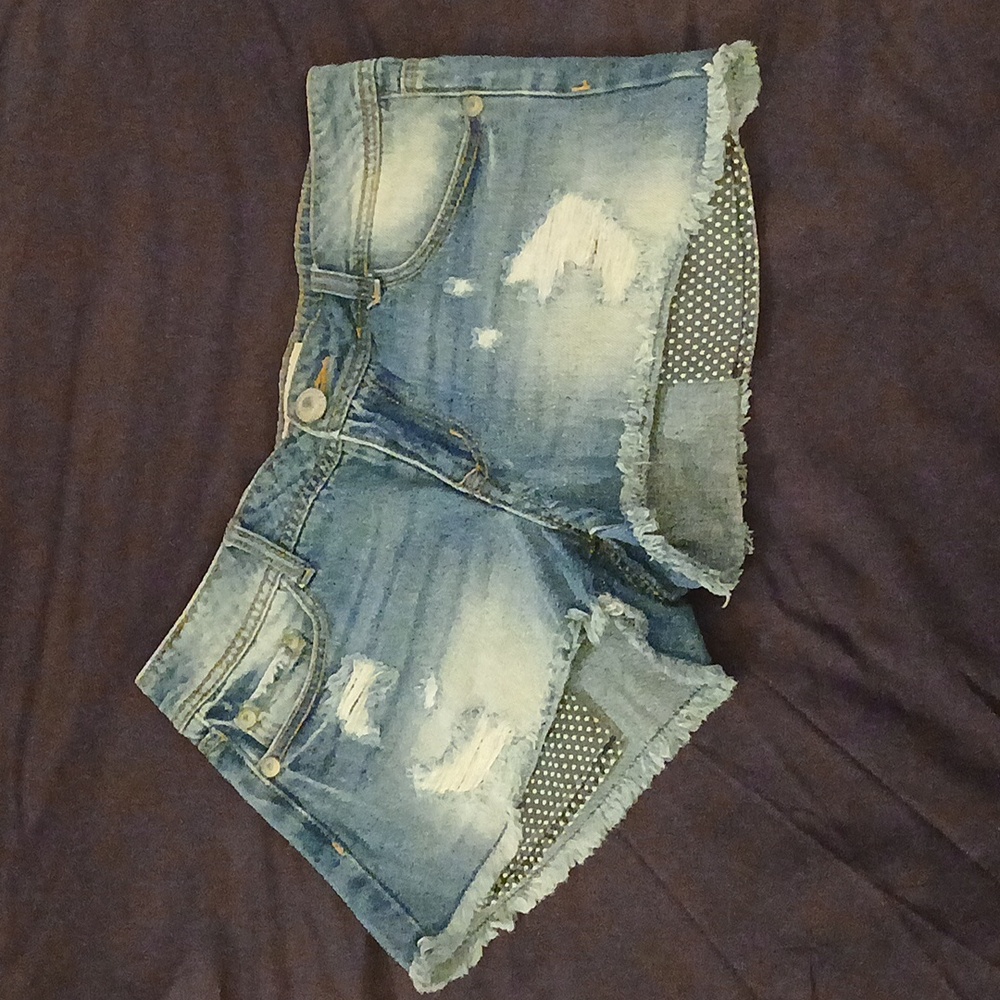 Lei Ashley lowrise bluejean shorts size 7 juniors